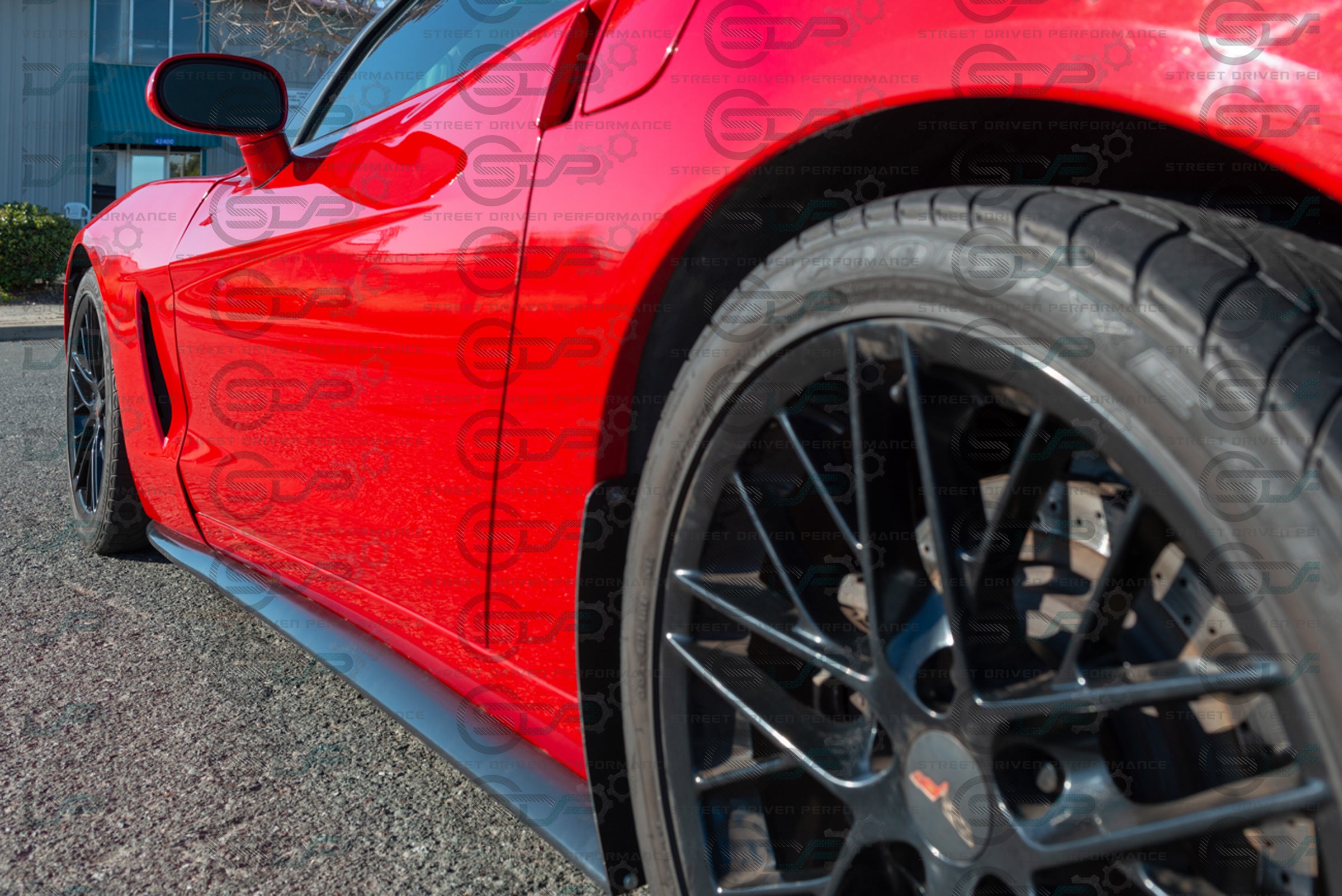2005-2013 C6 Corvette - Base Model - ZR1 Conversion Side Skirts / Rocker Panels / Ground Effects with Mud Flaps